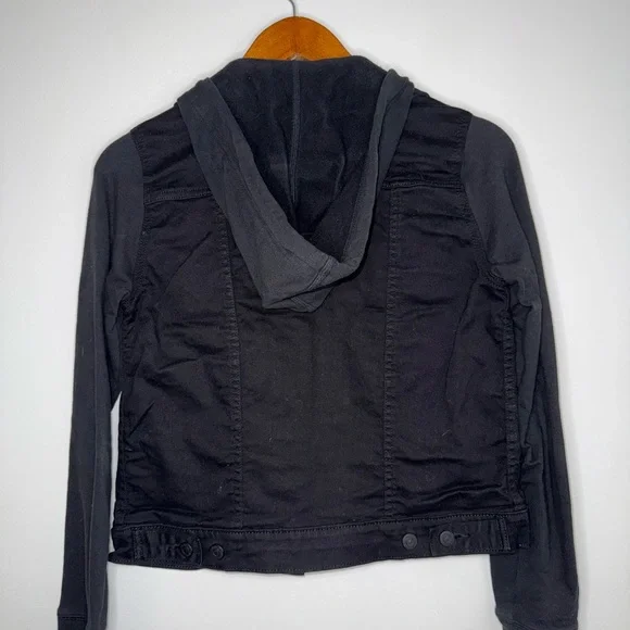 Levi's Black Jean Jacket with Hood - Picture 3 of 4